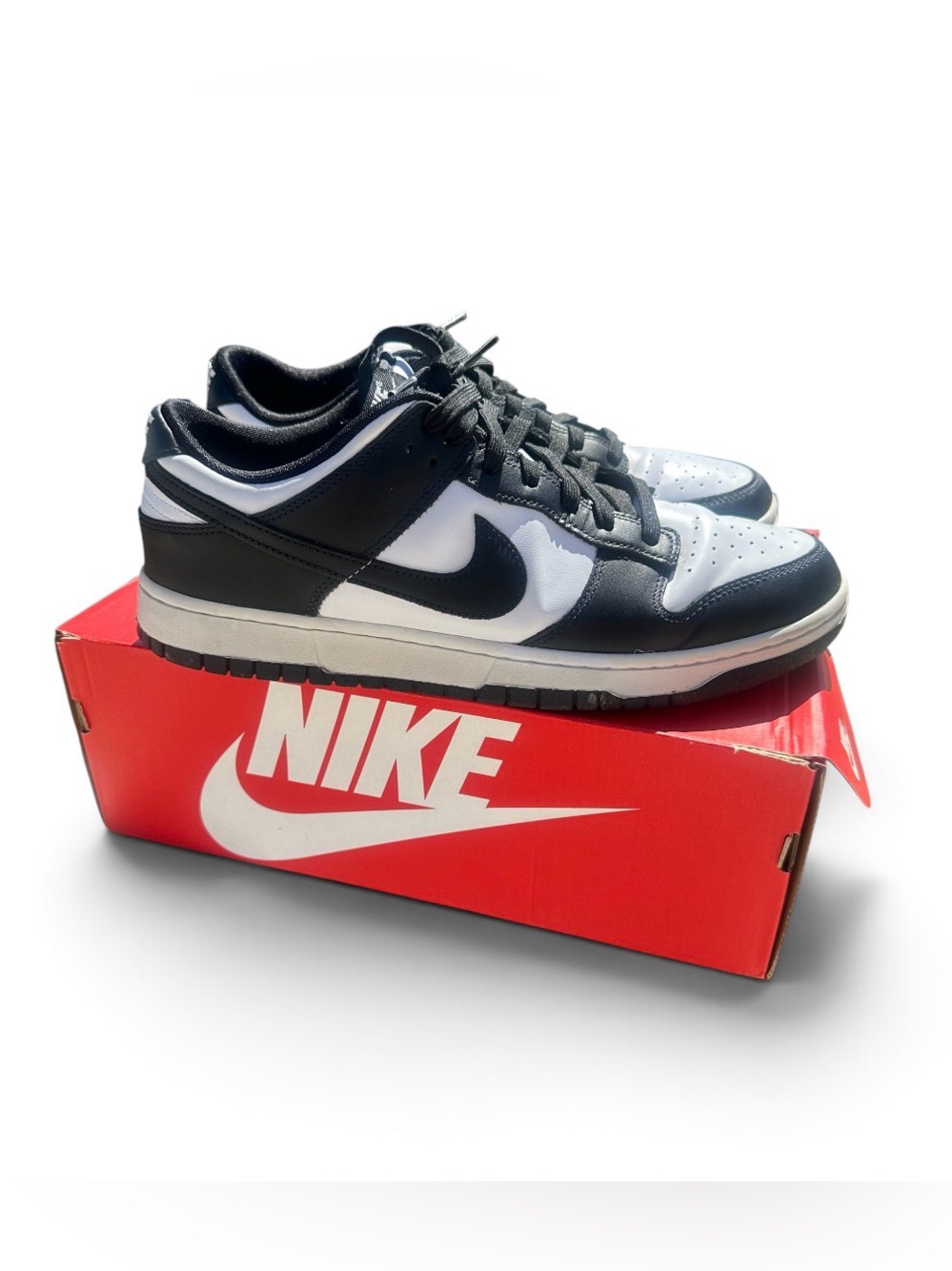 Nike Dunk Low Retro White Black Panda DD1391-100 Size 12 MENS PREOWNED